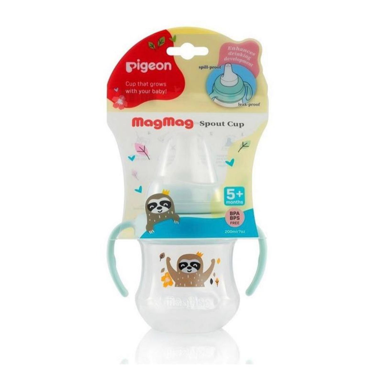 PIGEON - Vaso con boquilla blanda 5meses PIGEON 200ml