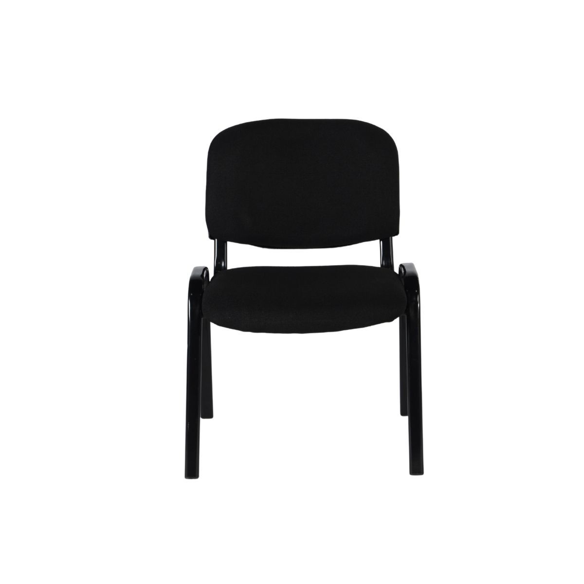 NECTAR - Silla ISO Meeting Acero y Tapiz Negro Acolchado Apilable