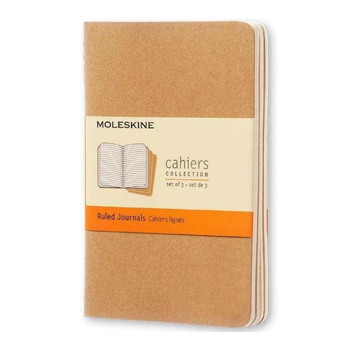 MOLESKINE - Libretas Cahier. Set de 3 - T. Blanda - Pocket - De rayas
