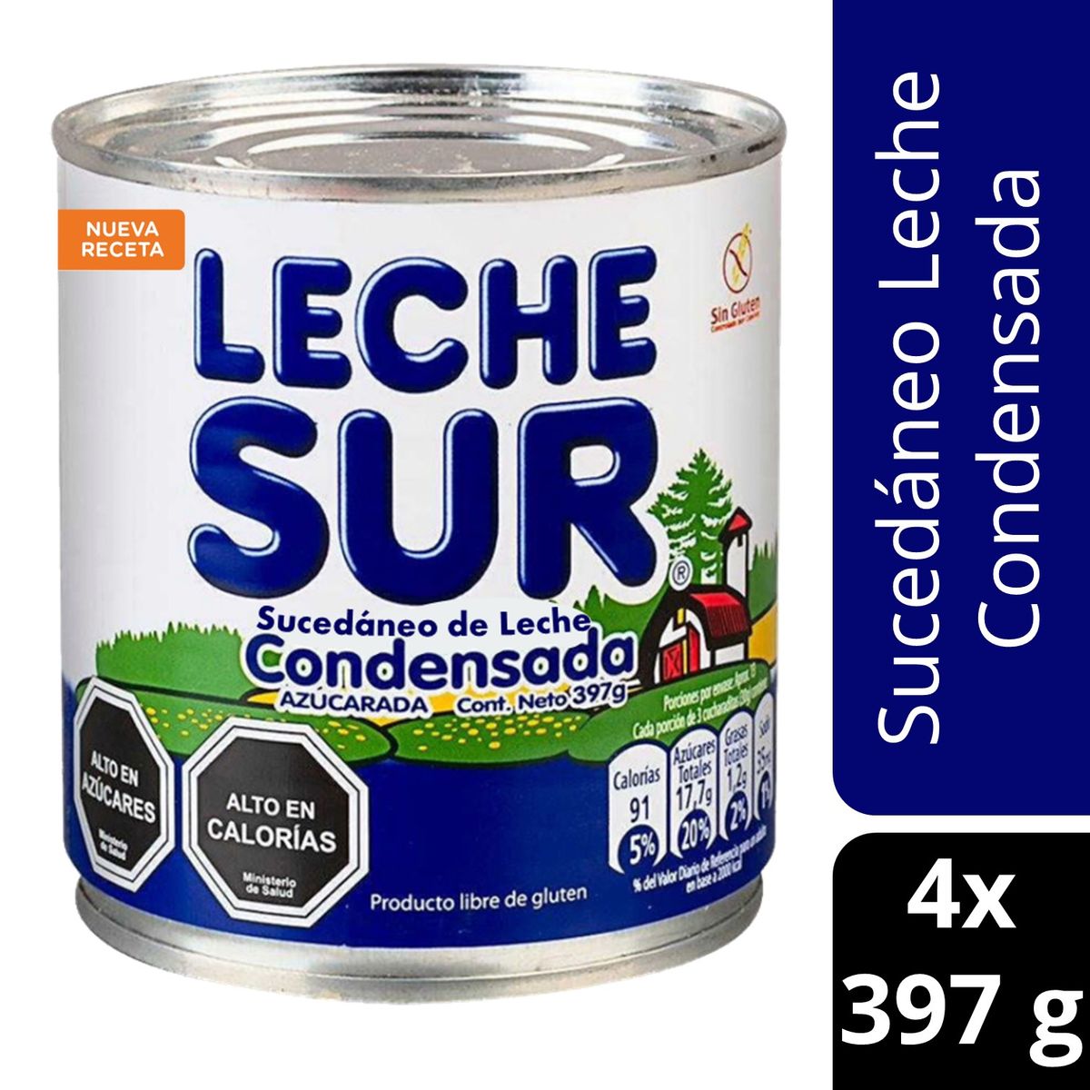 NESTLE - Sucedáneo De Leche Condensada Leche Sur® Lata 397g Pack X4