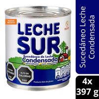 Sucedáneo De Leche Condensada Leche Sur® Lata 397g Pack X4