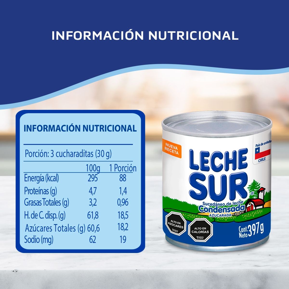 NESTLE - Sucedáneo De Leche Condensada Leche Sur® Lata 397g Pack X8