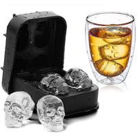 Cubetera Hielo De Silicona Calavera Molde Hielo Flexible