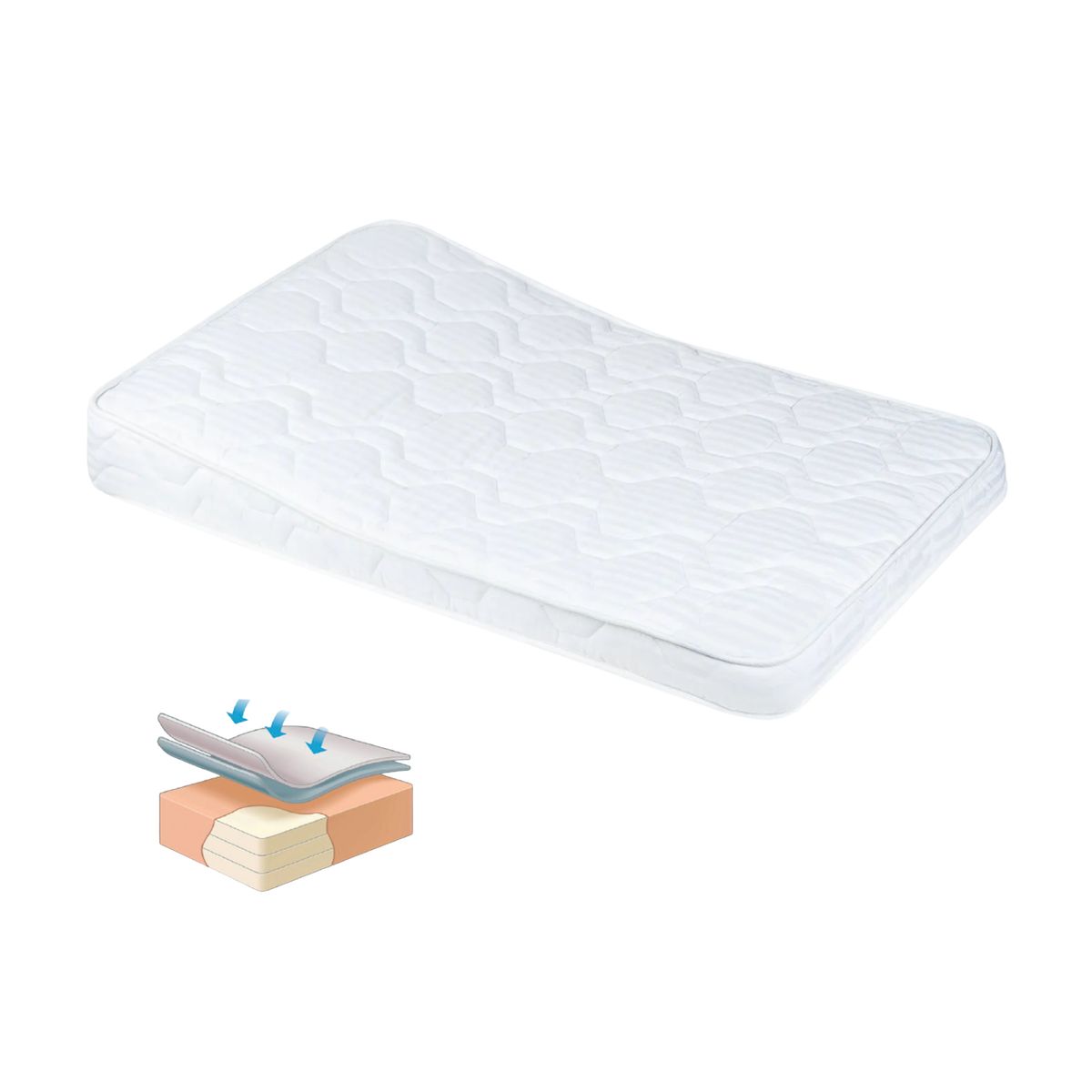INFANTI - Colchón Snooze Anti-Colico-Reflujo Protector 107x67cm