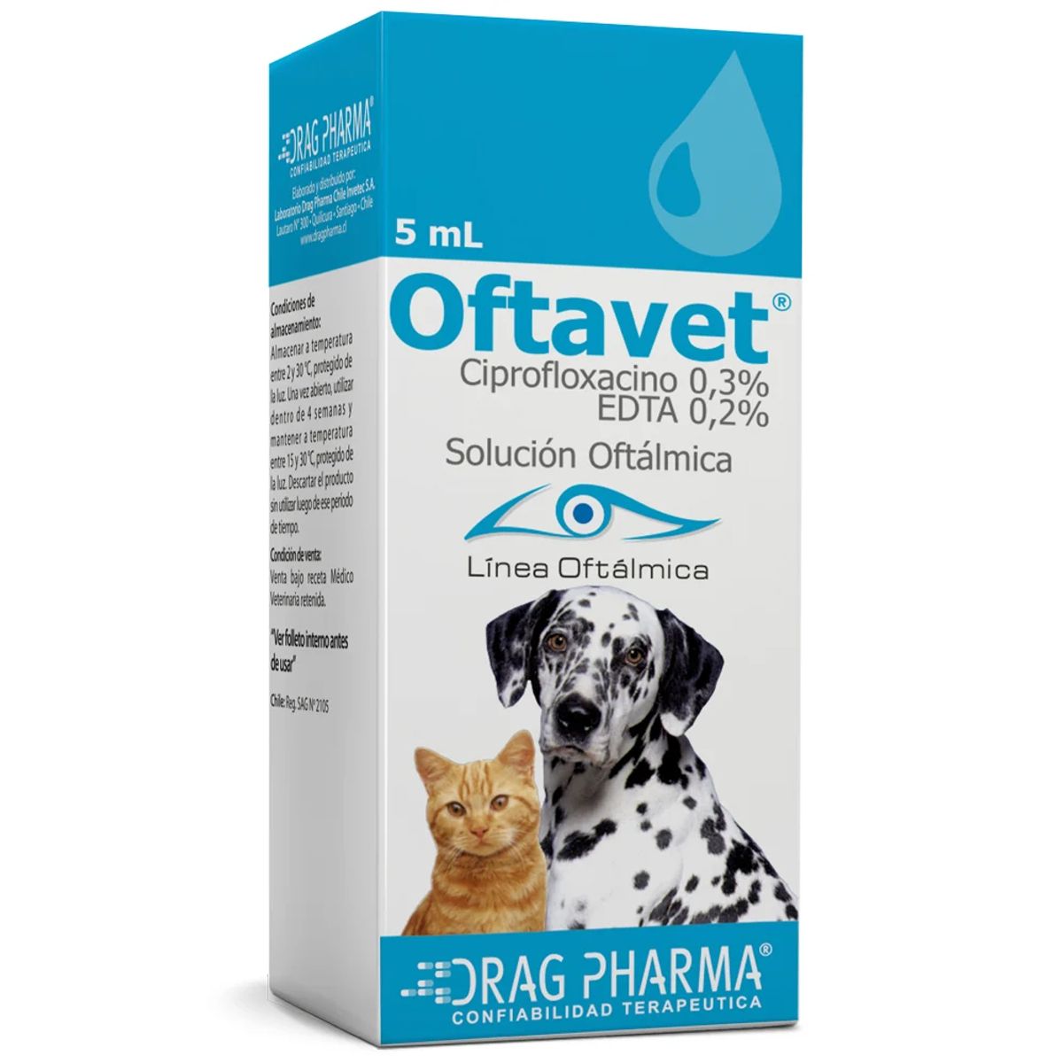 DRAG PHARMA - Oftavet 5 mL Solución Oftálmica