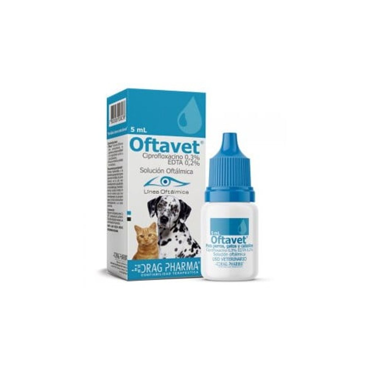 DRAG PHARMA - Oftavet 5 mL Solución Oftálmica