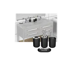 GENERICO - Set Accesorios De Baño 4pzs Portacepillos Jabonera Dispensador Vaso