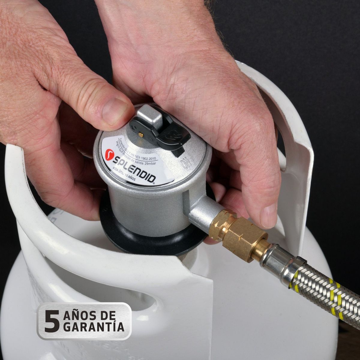 SPLENDID - Regulador de gas licuado para cilindros de 5,11, y 15 kg Splendid