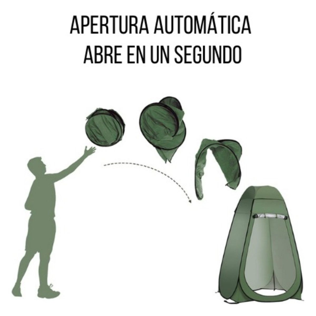 U BUY - Carpa 1 Persona Carpa Baño Carpa Camping Vestidor Portátil  VERDE