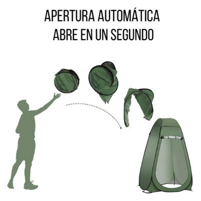Imagen 2 del producto Carpa 1 Persona Carpa Baño Carpa Camping Vestidor Portátil VERDE