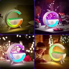 U BUY - Lampara Mesa Inteligente Luces Bluetooh Cargador Inalambrica