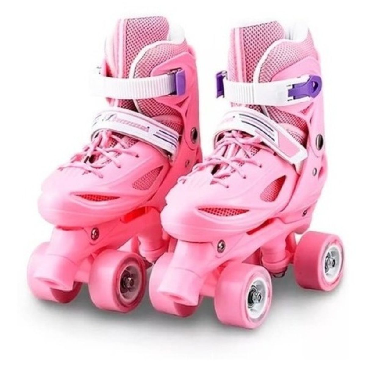 U BUY - Patines Rosados 4 Ruedas Ajustables Talla S