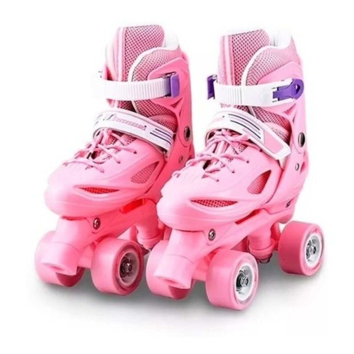 U BUY - Patines Rosados 4 Ruedas Ajustables Talla S