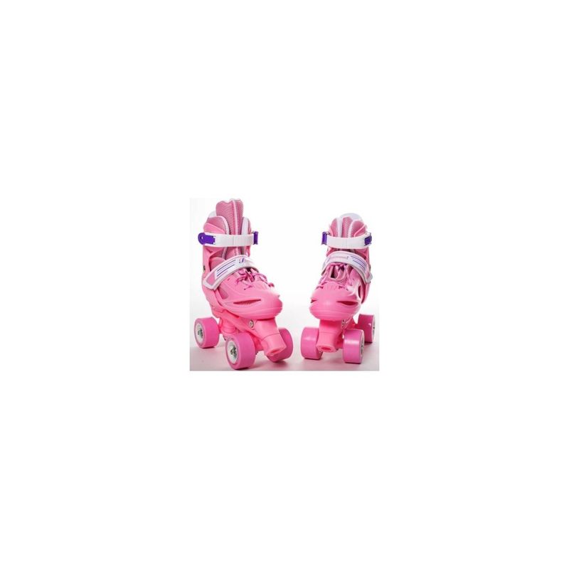 U BUY - Patines 4 Rueda Ajustable Para Niña Rosados Patines Roller M