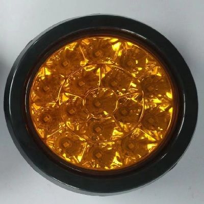 4" Diametro Farol de 16 LED Multivoltaje Ambar