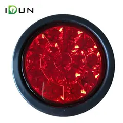 FLAMINGOS - 2,5" Diametro Farol de 9 LED con conector Multivoltaje Rojo