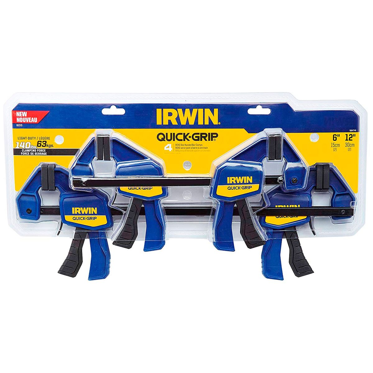 IRWIN - Set 4 prensas liberación rápida 6" y 12" IRWIN