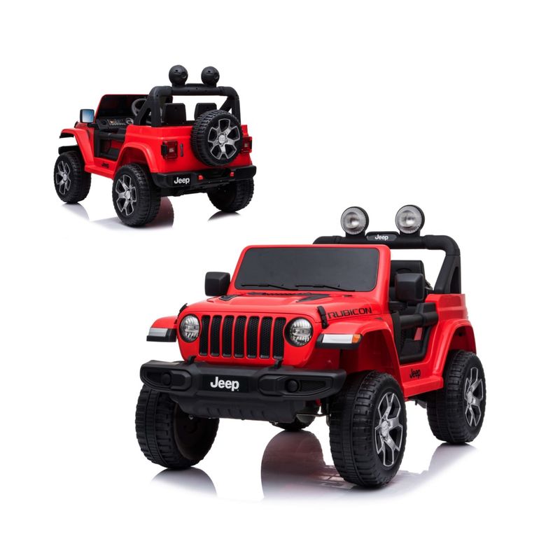 ANSALDO - Jeep A Bateria para niños Wrangler Rubicon Rojo