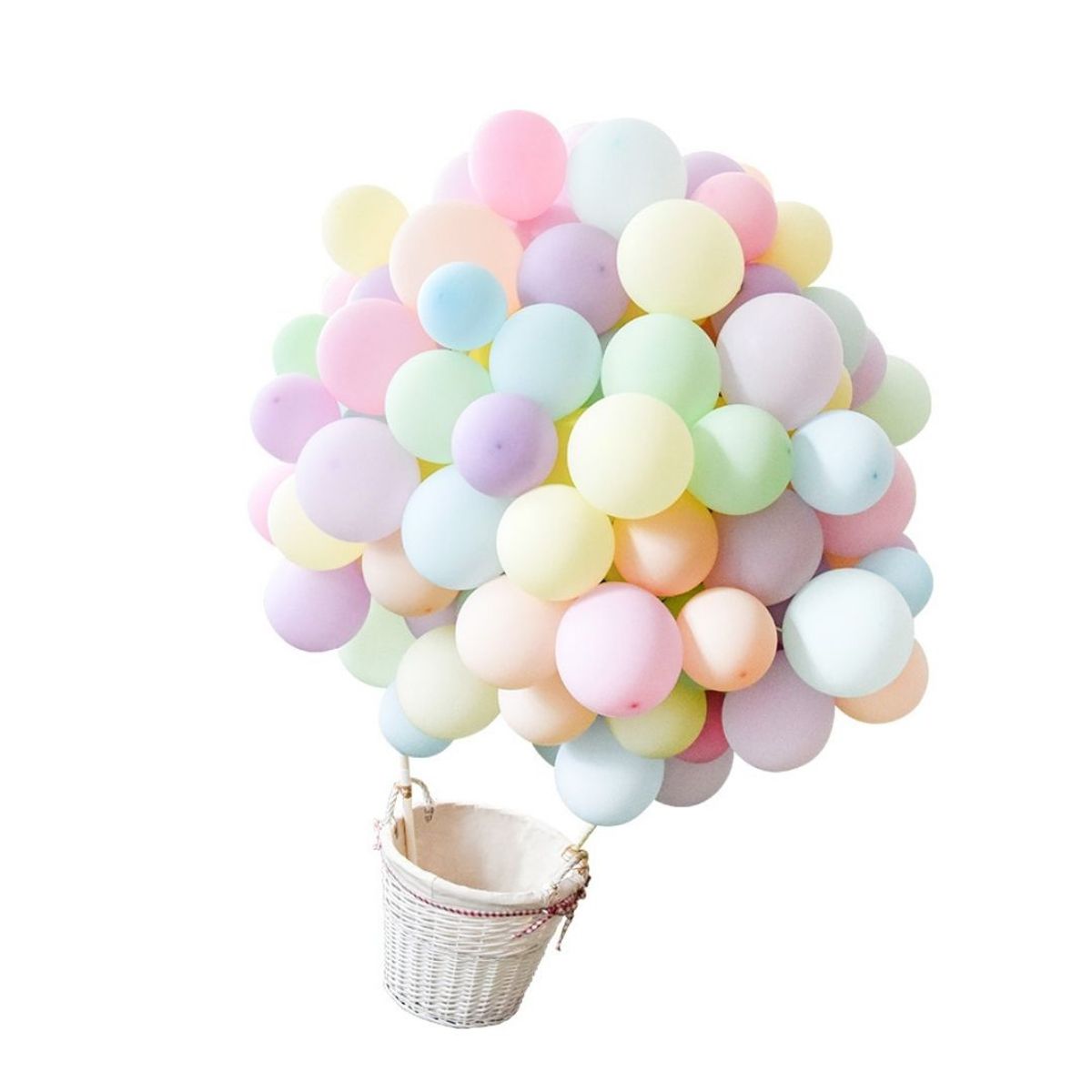 BABYLUNA - 100 Globos Macaron para Fiestas o Cumpleaños, con Inflador