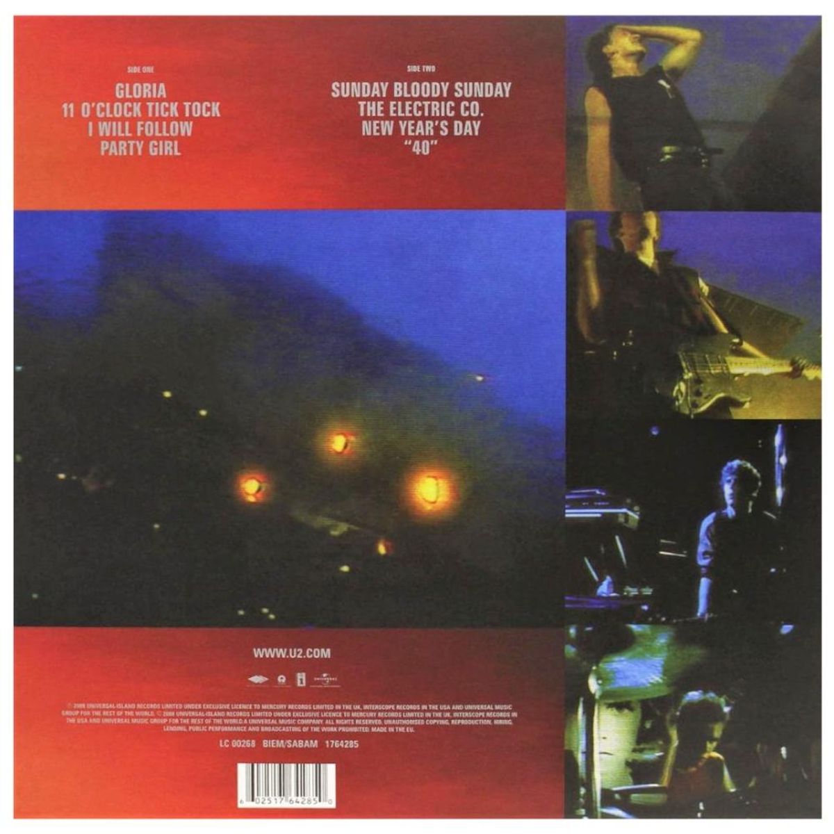 HITWAY MUSIC - U2 - LIVE UNDER A BLOOD RED SKY - VINILO