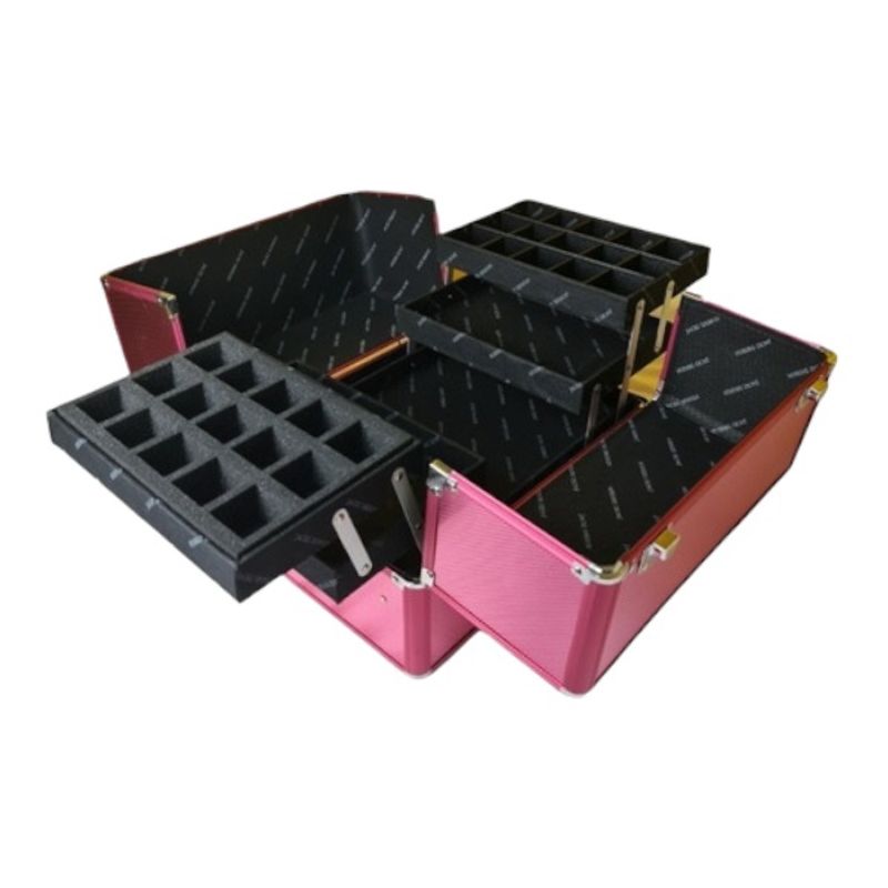 GENERICO - Maleta Fucsia De Manicure 30 Esmaltes y Maquillaje Profesional