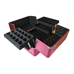 GENERICO - Maleta Fucsia De Manicure 30 Esmaltes y Maquillaje Profesional