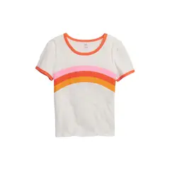 GAP - Polera Niña Gráfica Manga Corta Blanco