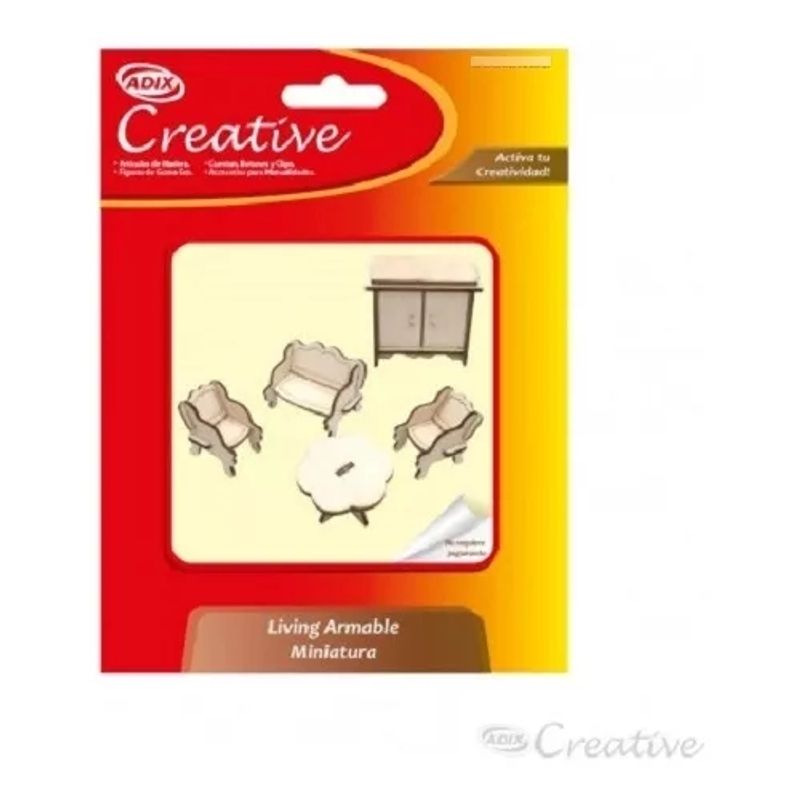 GENERICO - Muebles De Maqueta Living Armable 5 Piezas