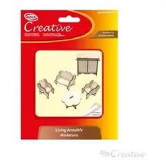 GENERICO - Muebles De Maqueta Living Armable 5 Piezas