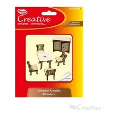 GENERICO - Muebles De Maqueta Comedor Y Arrimo Armable 6 Piezas