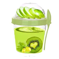 TITIZ - Vaso Para Yogurt Frutas y Cereales 500ml Cuchara