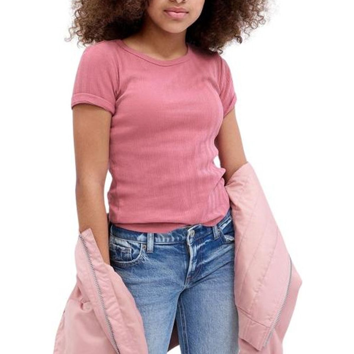 GAP - Polera Básica Manga Corta Rosa GAP