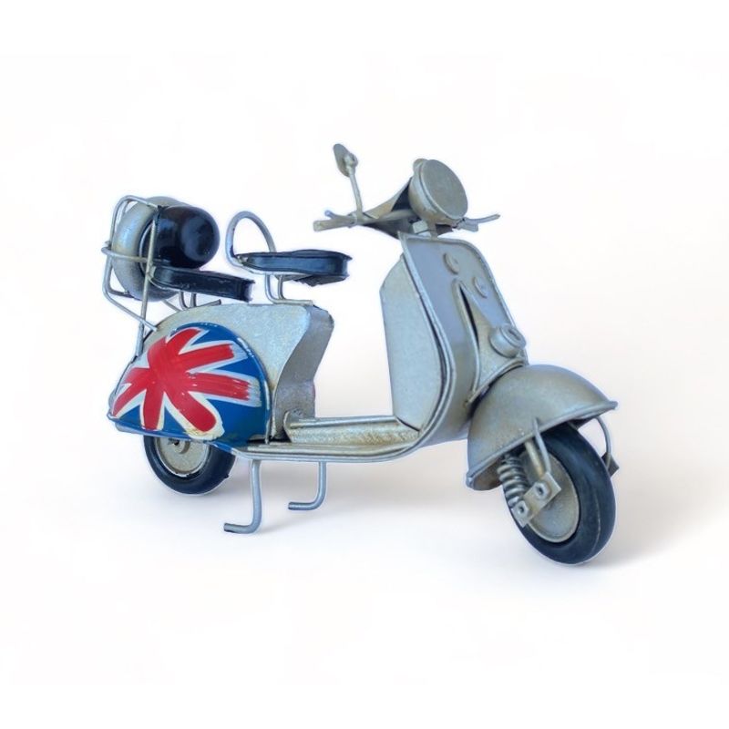 MONTREAL - Moto A Escala Tipo Vespa, Decoración Vintage En Fierro M