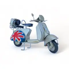 MONTREAL - Moto A Escala Tipo Vespa, Decoración Vintage En Fierro M