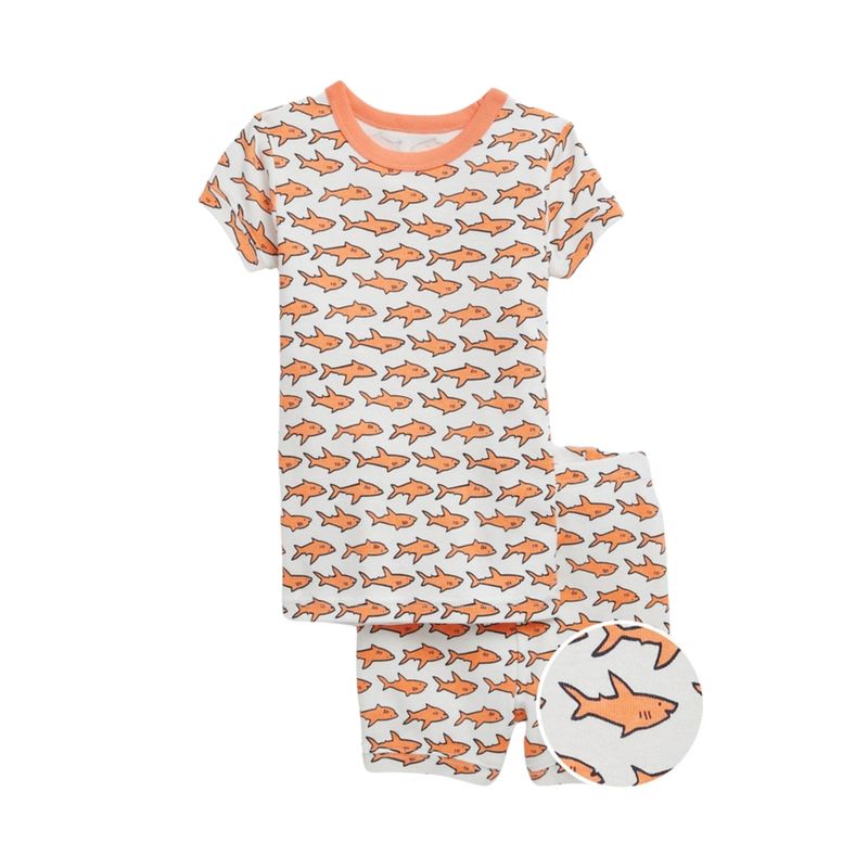 GAP - Pijama Toddler Niño Shark Naranjo GAP