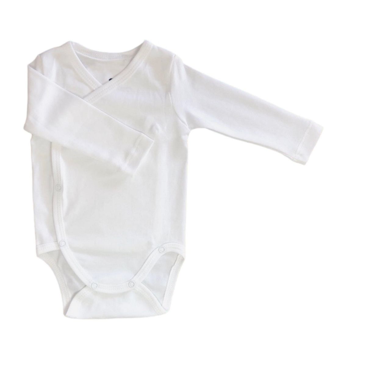 ONCOTTON WHITE BASIC COLLECTION - Body Cruzado manga larga
