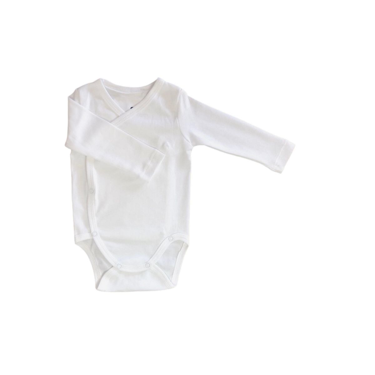 ONCOTTON WHITE BASIC COLLECTION - Body Cruzado manga larga