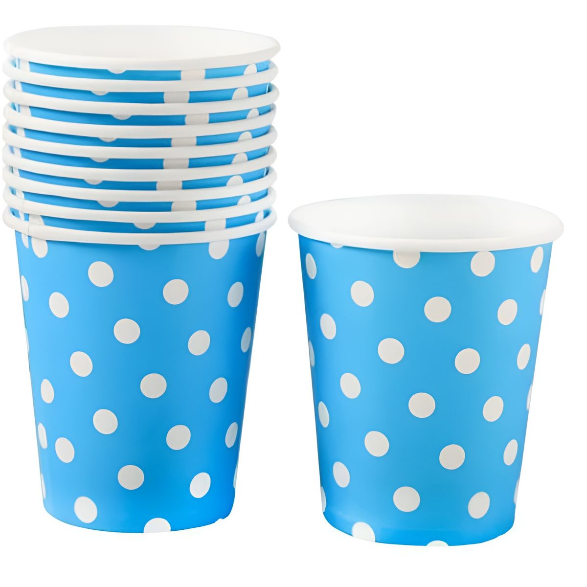 Pasteleria - 10 Vasos Desechables Decoración Cumpleaños Desechables Azul