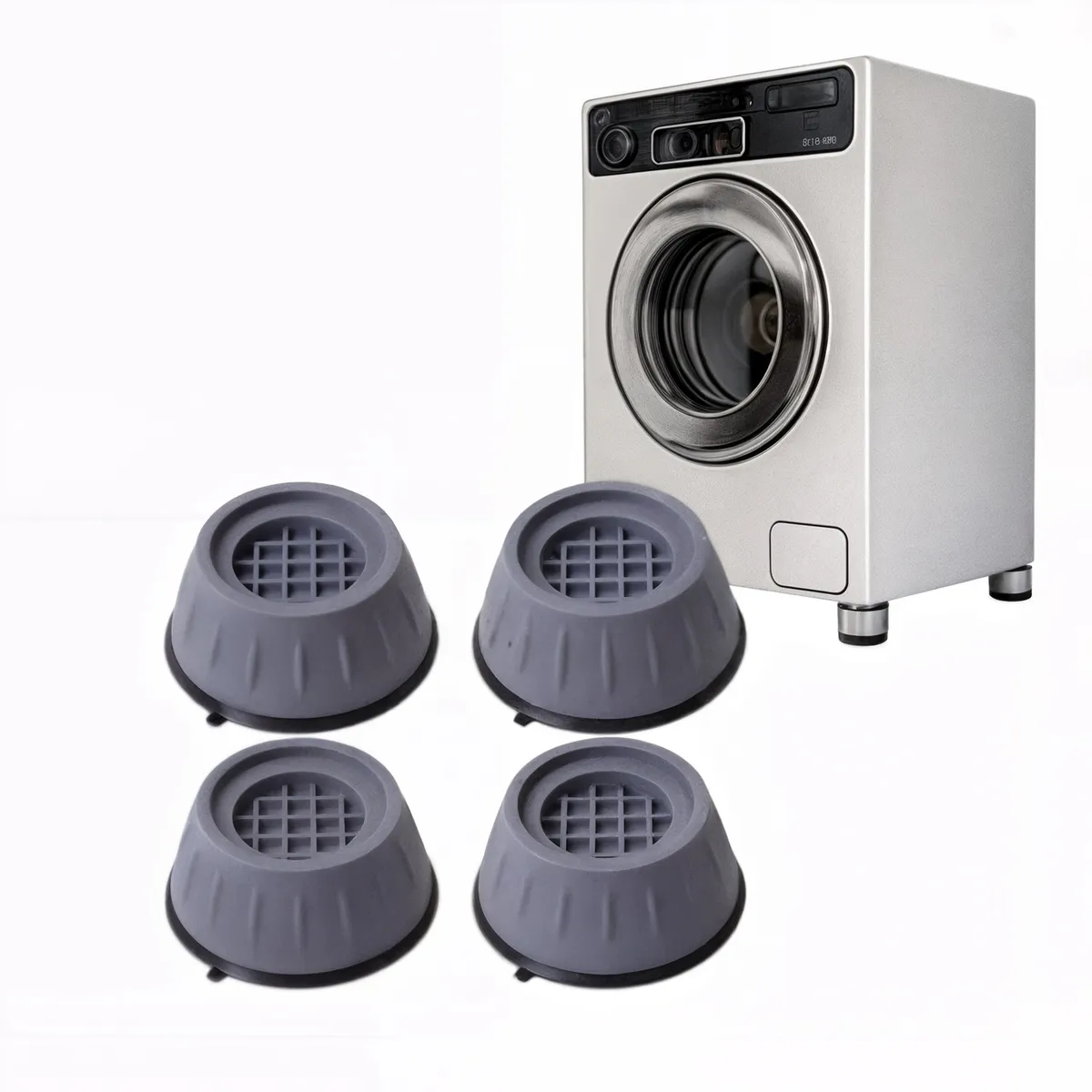 GENERICO - Almohadilla 4 soporte Antivibración Antideslizante Lavadora