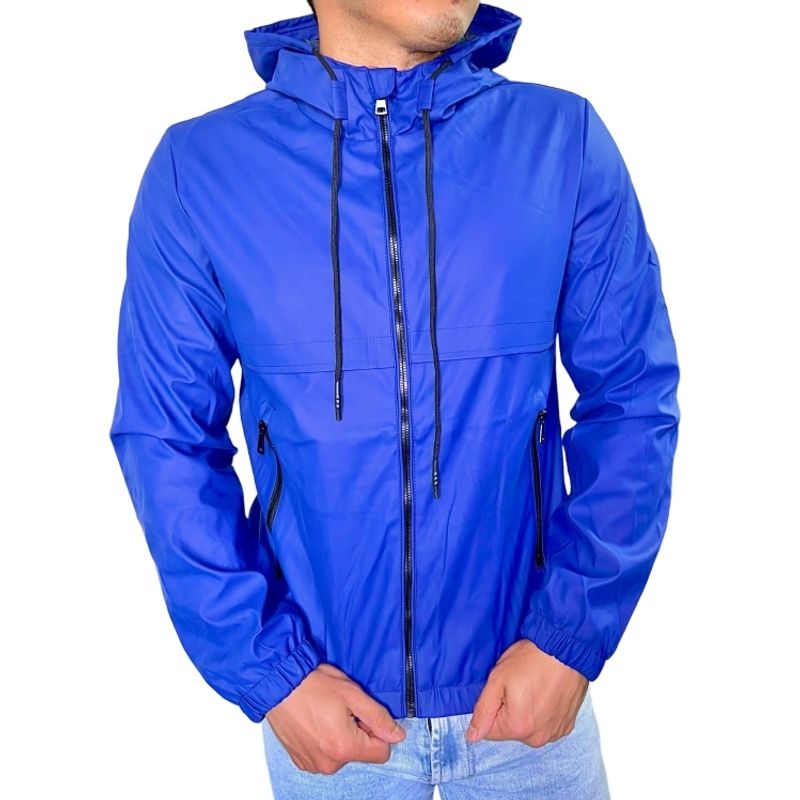 D'JOE - Chaqueta Cortavientos Ecocuero Hombre