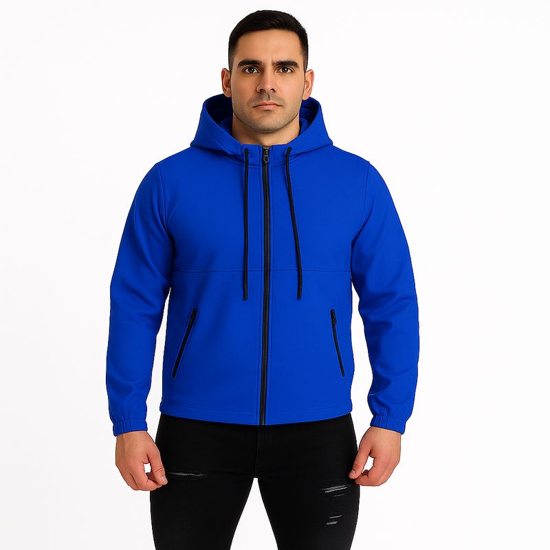 D'JOE - Chaqueta Cortavientos Ecocuero Hombre