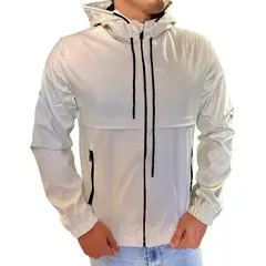 D'JOE - Chaqueta Cortavientos Ecocuero Hombre
