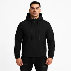 D'JOE - Chaqueta Cortavientos Ecocuero Hombre