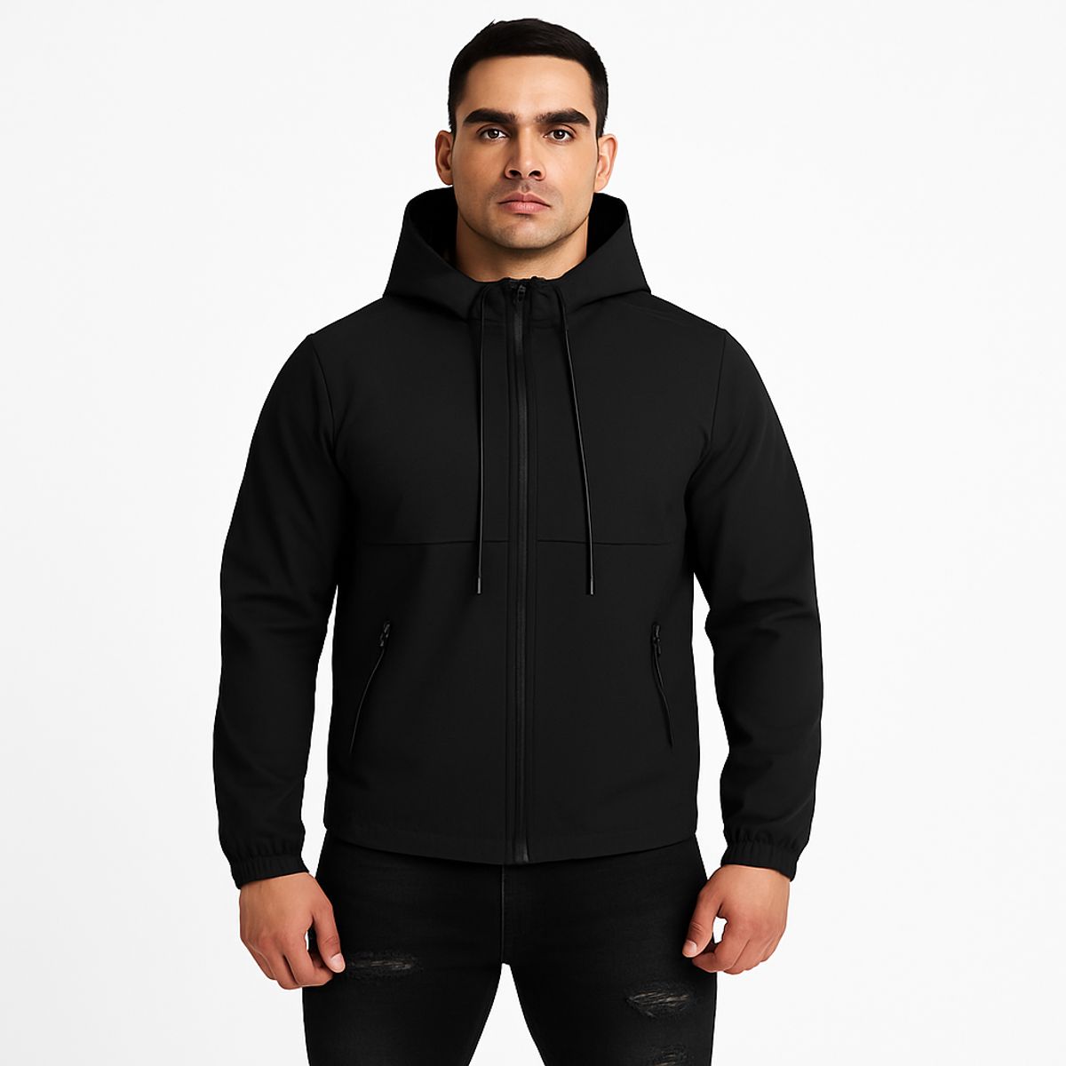 D'JOE - Chaqueta Cortavientos Ecocuero Hombre