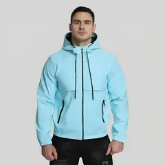 D'JOE - Chaqueta Cortavientos Ecocuero Hombre