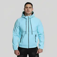 D'JOE - Chaqueta Cortavientos Ecocuero Hombre