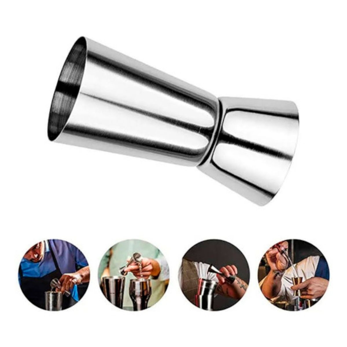 GENERICO - Jigger Medidor Licor Trago Estándar Bar 30-60ml 1-2oz