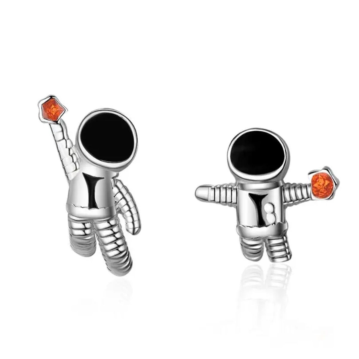 TODOJOYAS - Aros Asimetricos Astronautas Plateado