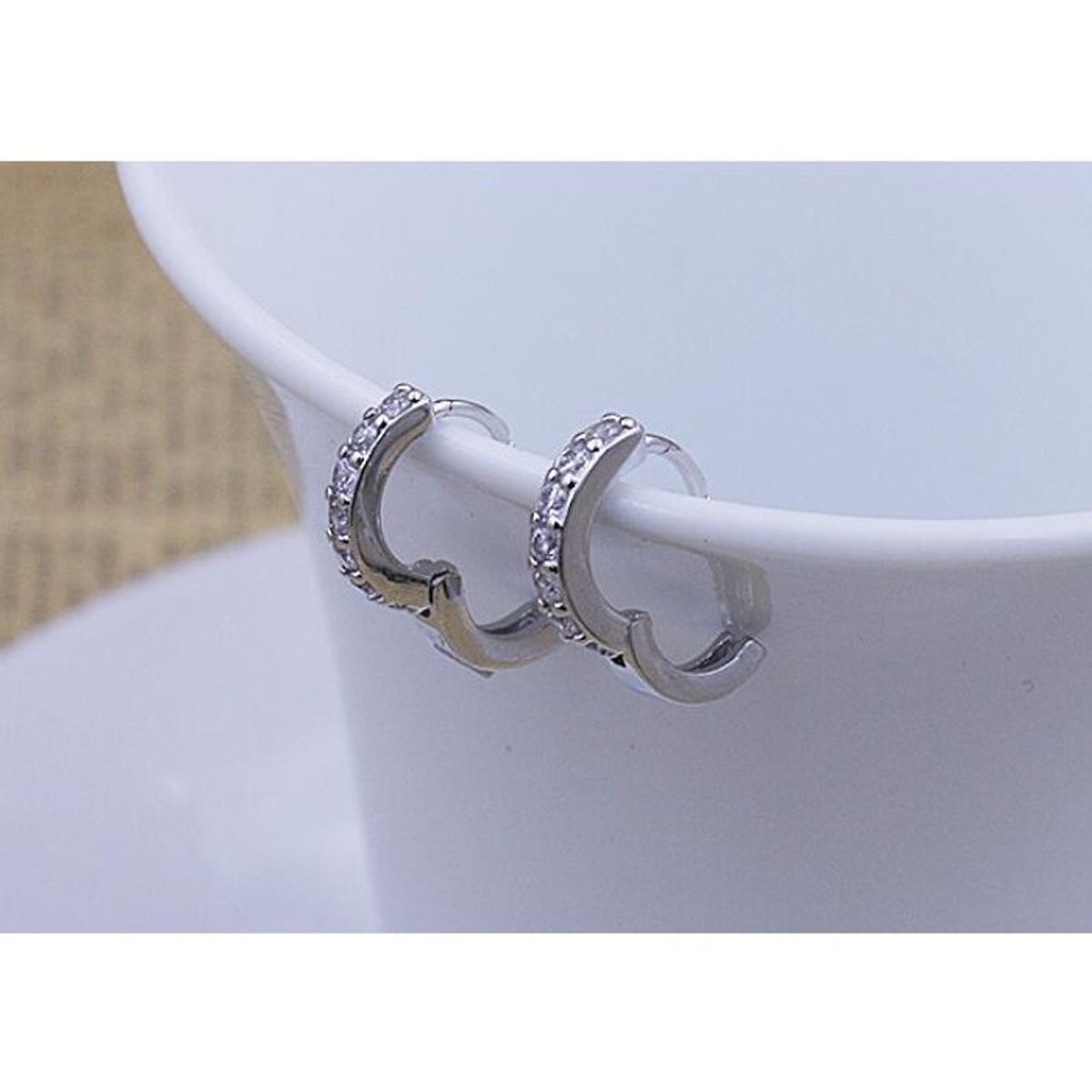 TODOJOYAS - Aros Argollas Huggie 12mm Plateado