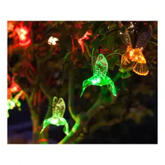 GENERICO - Guirnalda SOLAR Colibrí Luz MULTICOLOR 5 mts